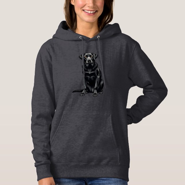 Sudadera Ilustración de retrato de perro Labrador Retriever (Anverso)