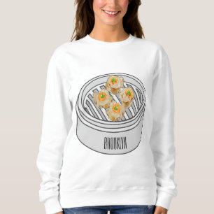 Sudadera Ilustracion de Shumai dim sum personalizado