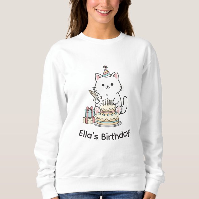 Sudadera Ilustración de sombrero de fiesta de pastel de cum (Anverso)
