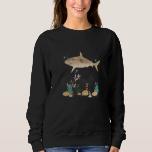 Sudadera Ilustracion De Tiburón Vintage Para Mujeres De Buc