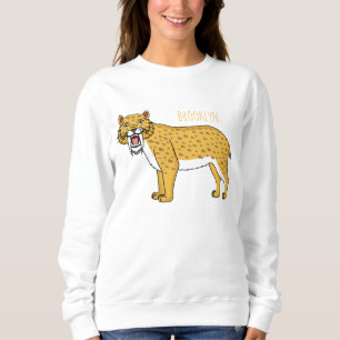 Sudadera Ilustracion de tigre con dientes de saber
