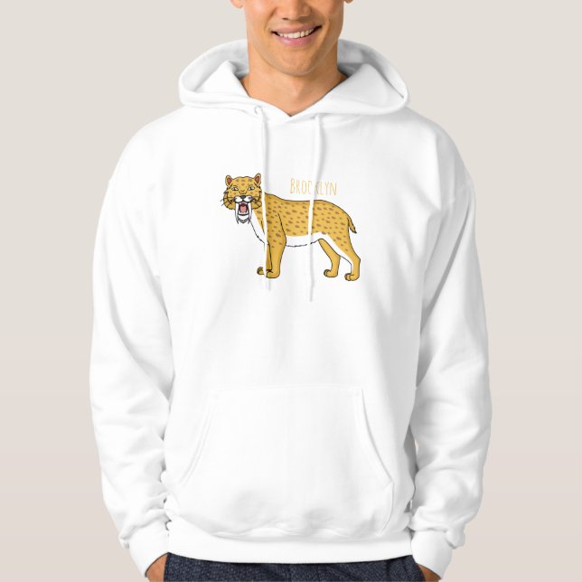 Sudadera Ilustracion de tigre con dientes de saber (Anverso)