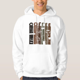 Sudadera Ilustración de tipografía de café vintage dibujada