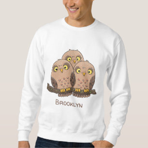 Sudadera Ilustracion de trío de búho lindo