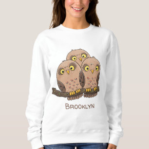 Sudadera Ilustracion de trío de búho lindo