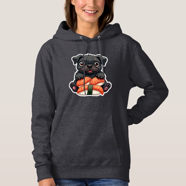 Sudadera Ilustración de vector de dibujos animados de sushi (Anverso)