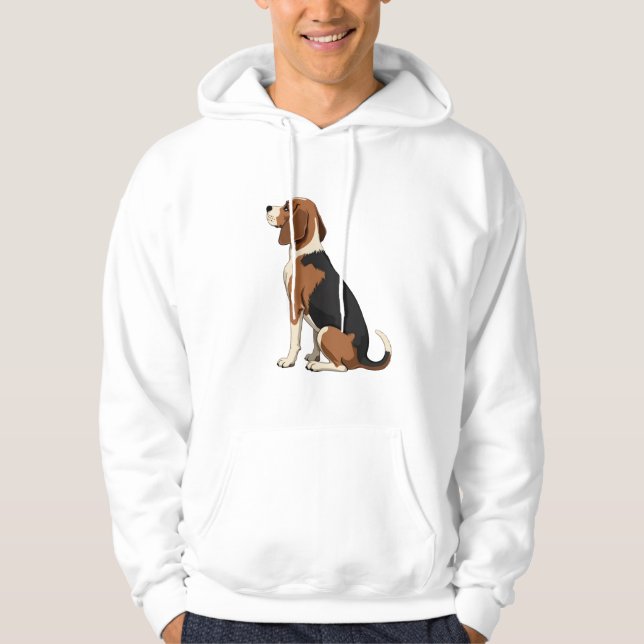Sudadera Ilustración de vista trasera de perro Beagle vinta (Anverso)