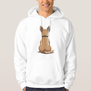Sudadera Ilustración de vista trasera de perro vintage con