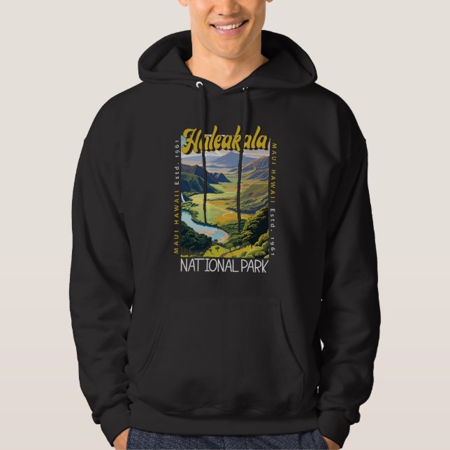 Sudadera Ilustracion del Parque Nacional de Haleakala (Anverso)