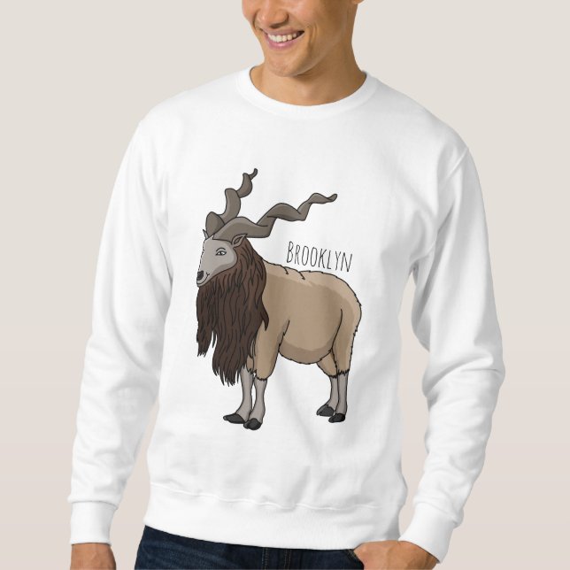 Sudadera Ilustracion del personalizado de cabras Markhor (Anverso)
