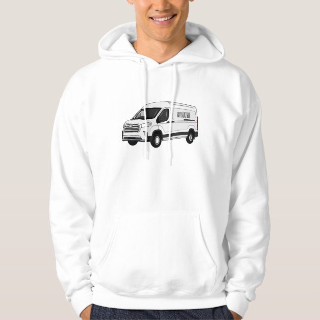 Sudadera Ilustracion del personalizado de la camioneta de e (Anverso)