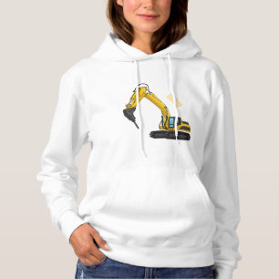 Sudadera Ilustracion del personalizado de la excavadora de 