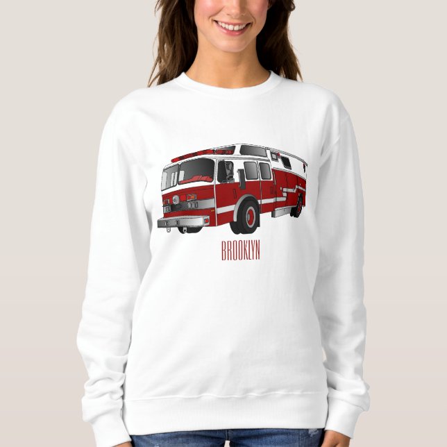 Sudadera Ilustracion del personalizado del motor de fuego (Anverso)