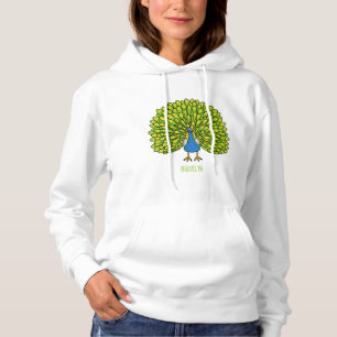 Sudadera Ilustración divertida de un pavo real brillante