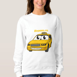 Sudadera Ilustración divertida de un taxi amarillo adorable