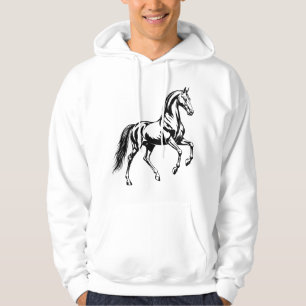 Sudadera Ilustración estilizada de elegante caballo Akhal-T