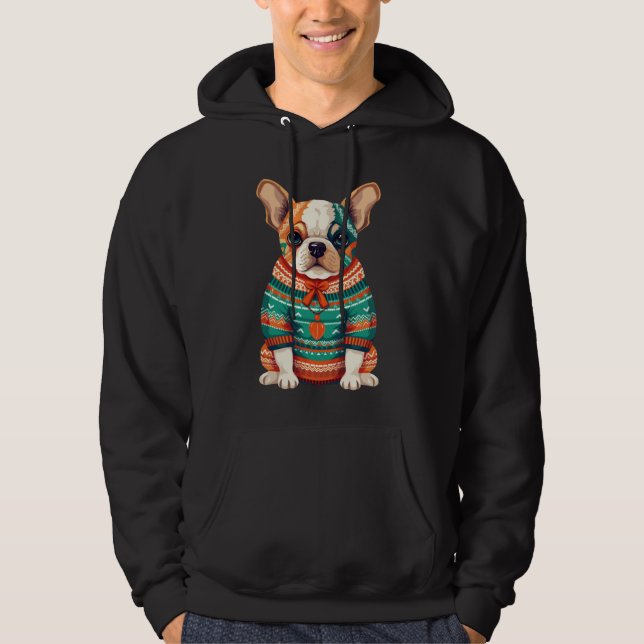 Sudadera Ilustracion festivo de perros (Anverso)