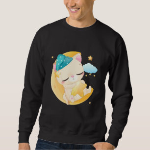 Sudadera Ilustracion gatito de la Luna Durmiente