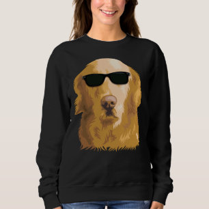 Sudadera Ilustracion Golden Retriever con gafas de sol