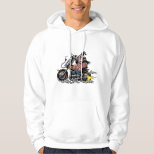 Sudadera Ilustración Gráfica de Motocicleta Vintage - Bi Re