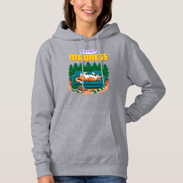 Sudadera Ilustracion mascota gracioso, gato gracioso: (Anverso)