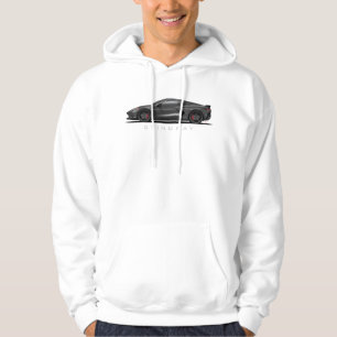 Sudadera Ilustración negra de Chevy Corvette C8