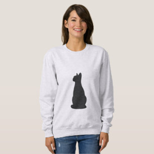 Sudadera Ilustracion negro de gato minimalista