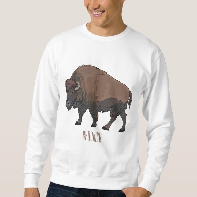 Sudadera Ilustracion personalizado Bison (Anverso)