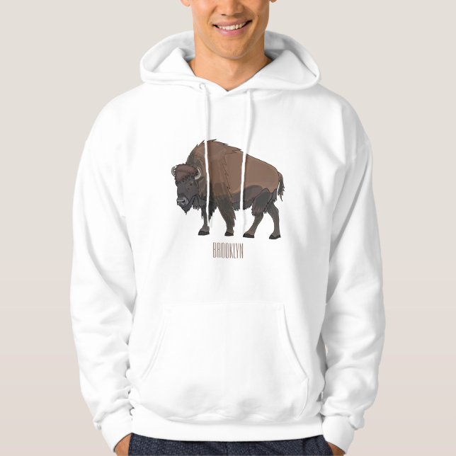 Sudadera Ilustracion personalizado Bison (Anverso)