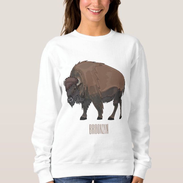 Sudadera Ilustracion personalizado Bison (Anverso)
