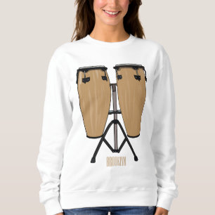 Sudadera Ilustracion personalizado Bongo drum