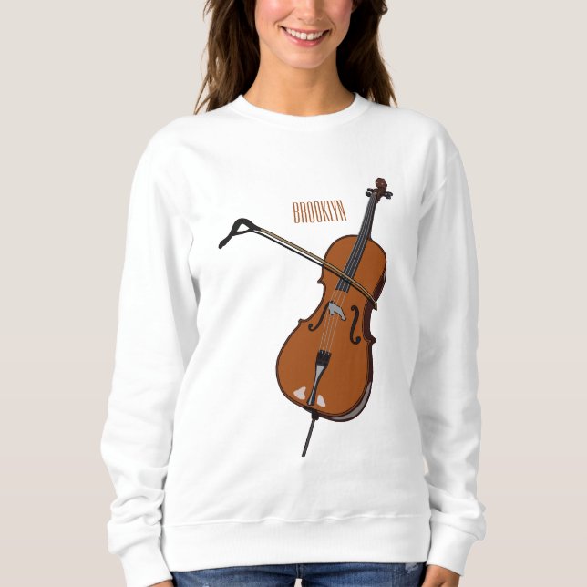 Sudadera Ilustracion personalizado Cello (Anverso)