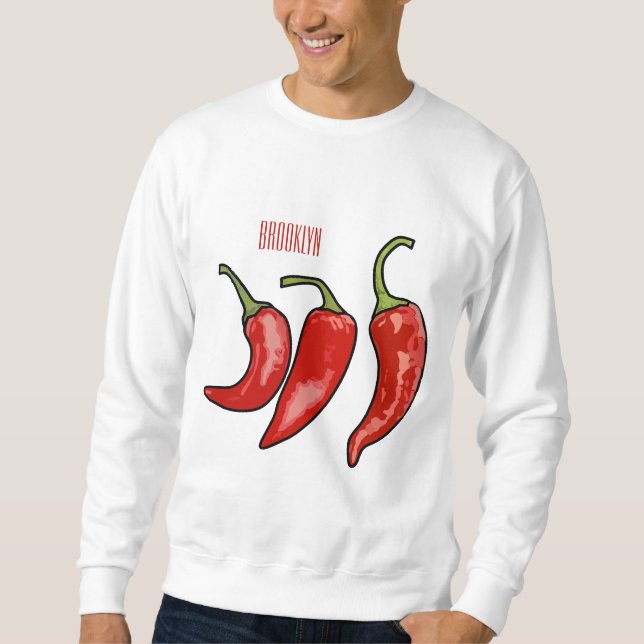 Sudadera Ilustracion personalizado Chili (Anverso)