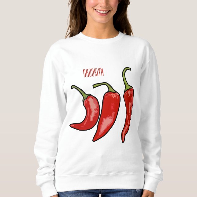 Sudadera Ilustracion personalizado Chili (Anverso)