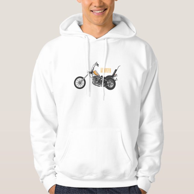 Sudadera Ilustracion personalizado Chopper Motorcycle 1950 (Anverso)