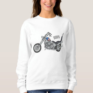 Sudadera Ilustracion personalizado Chopper Motorcycle 1950