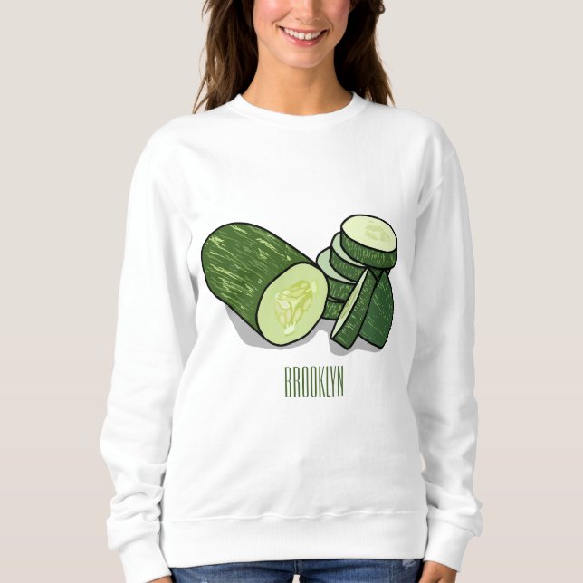 Sudadera Ilustracion personalizado Cucumber (Anverso)