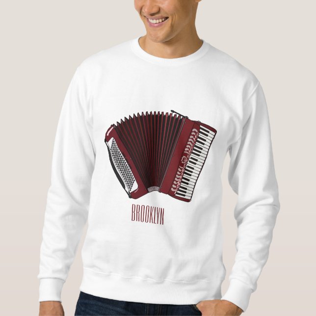 Sudadera Ilustracion personalizado de acordeón (Anverso)