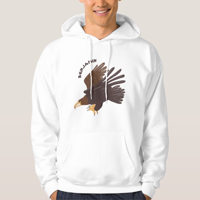 Sudadera Ilustracion personalizado de águila dorada diverti (Anverso)