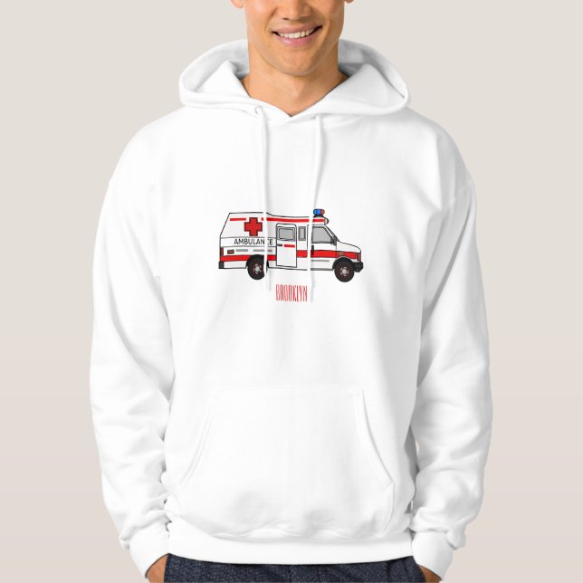 Sudadera Ilustracion personalizado de ambulancia (Anverso)
