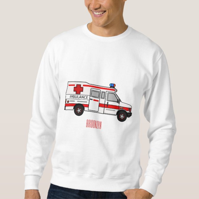 Sudadera Ilustracion personalizado de ambulancia (Anverso)