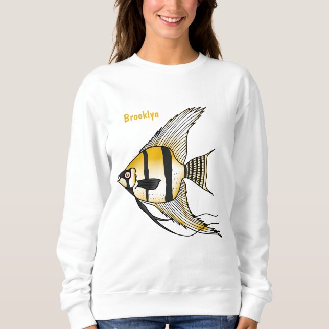 Sudadera Ilustracion personalizado de angelotes a rayas (Anverso)