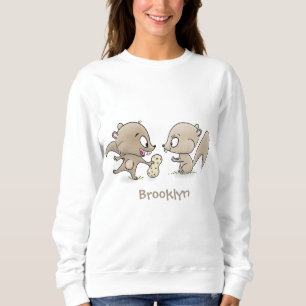 Sudadera Ilustracion personalizado de ardillas graciosas