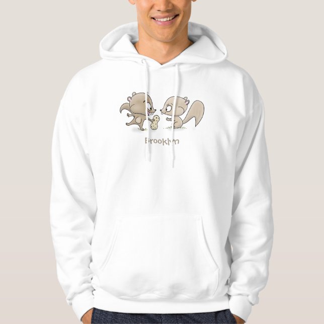 Sudadera Ilustracion personalizado de ardillas graciosas (Anverso)
