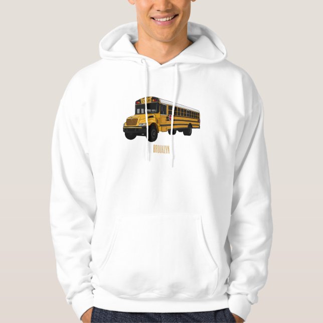 Sudadera Ilustracion personalizado de autobús escolar (Anverso)