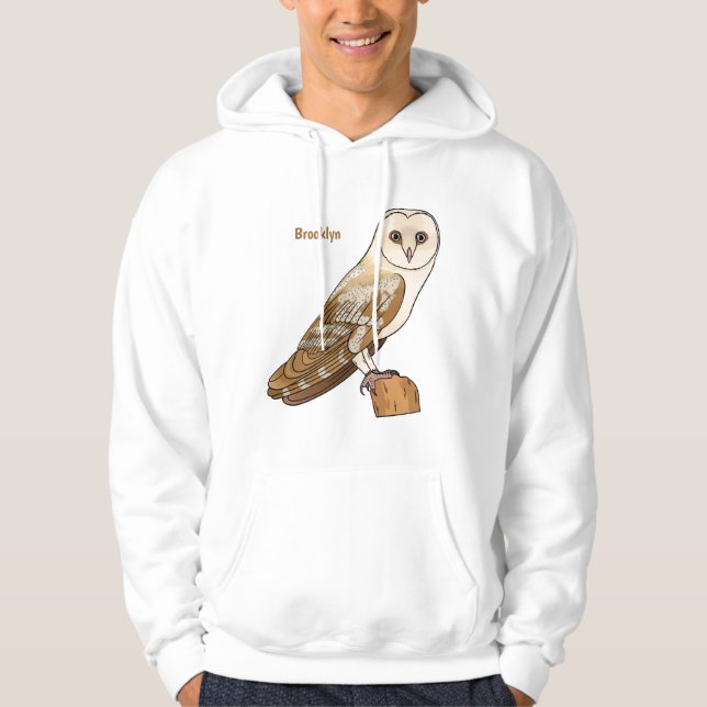 Sudadera Ilustracion personalizado de aves de búho de Barn (Anverso)