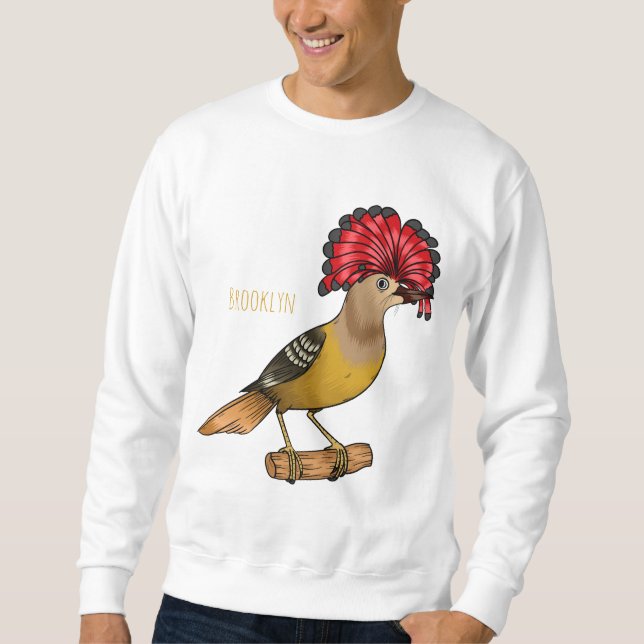Sudadera Ilustracion personalizado de aves Royal flycatcher (Anverso)