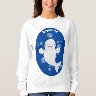 Sudadera Ilustracion personalizado de ballenas de la beluga