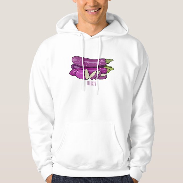 Sudadera Ilustracion personalizado de berenjenas (Anverso)