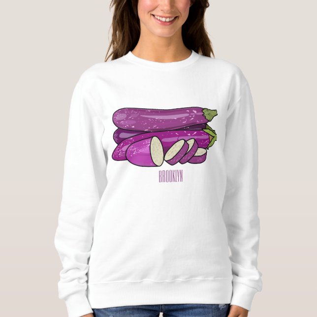 Sudadera Ilustracion personalizado de berenjenas (Anverso)